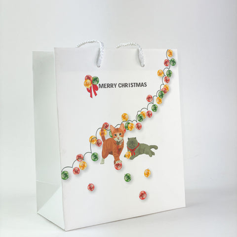Cat Christmas Lights Icon Gift Bag
