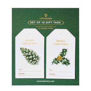 GREEN XMAS ORNAMENTS GIFT TAGS - Hadron Epoch