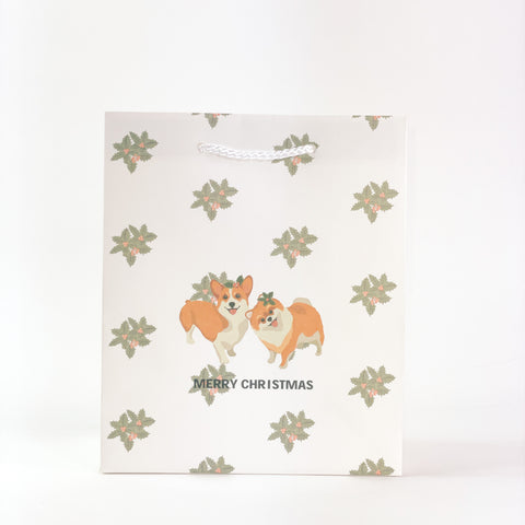 Christmas Dog Icon Gift Bag