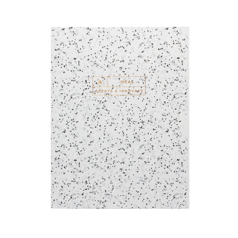 Stone Paper Ideas Notebook Curava Midnight (White) - Hadron Epoch