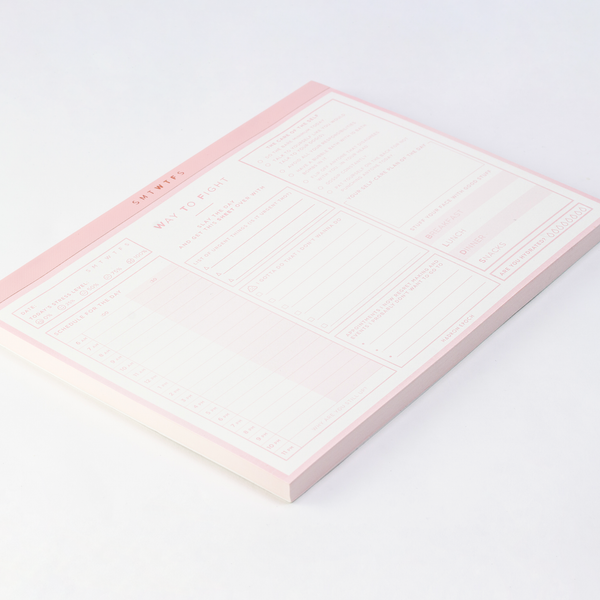 SMTWTFS Daily Desk Pad Coral Pink - Hadron Epoch