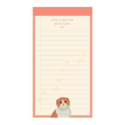 POP Meow Meow Lined Notepad - Hadron Epoch