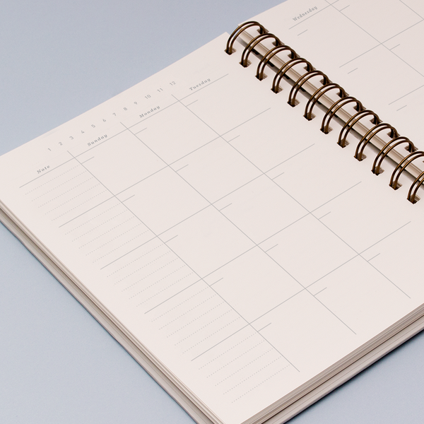 SPIRAL PLANNER GREY PEARL - Hadron Epoch