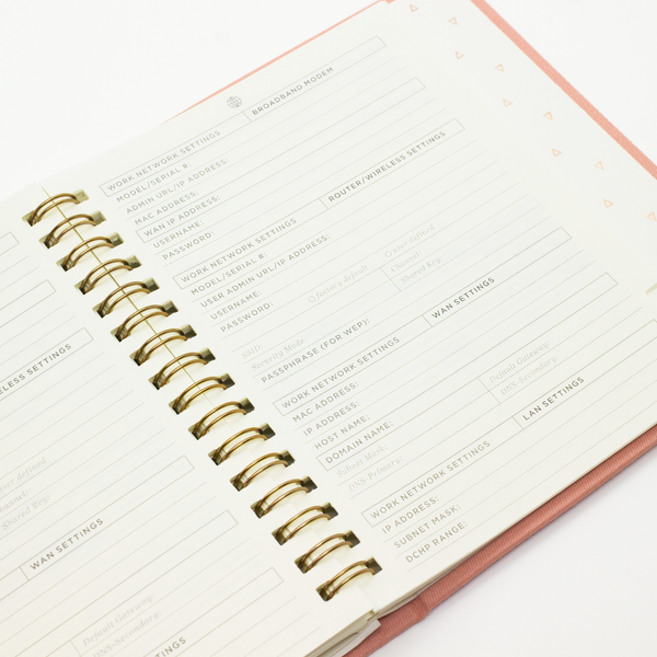 SMTWTFS Secret Keeper Coral Pink (Password Book) - Hadron Epoch