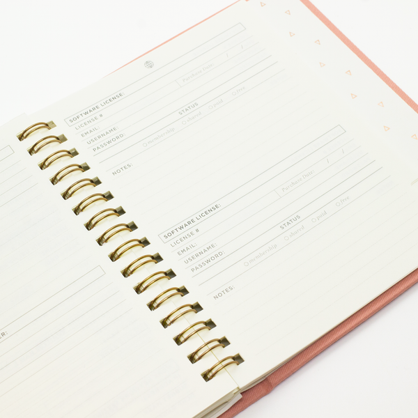SMTWTFS Secret Keeper Coral Pink (Password Book) - Hadron Epoch