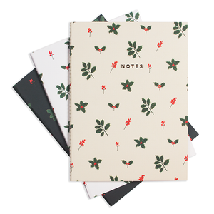 LARGE HOLLY JOLLY NOTEBOOK 3/SET - Hadron Epoch