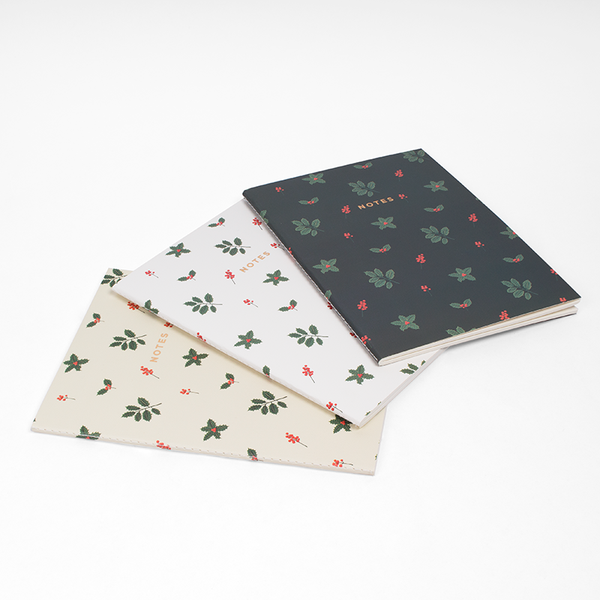 LARGE HOLLY JOLLY NOTEBOOK 3/SET - Hadron Epoch