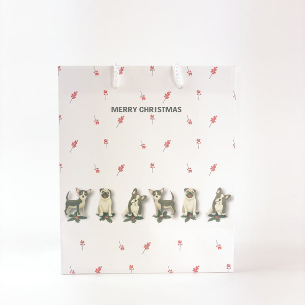 Holly Dog Icon Gift Bag