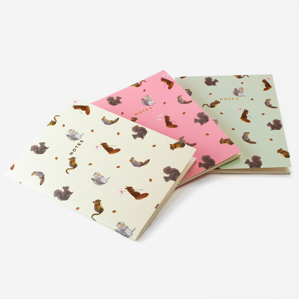 LARGE SQUIRREL NOTEBOOK 3/SET - Hadron Epoch