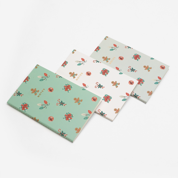 MINI MERRY AND BRIGHT NOTEBOOK 3/SET - Hadron Epoch