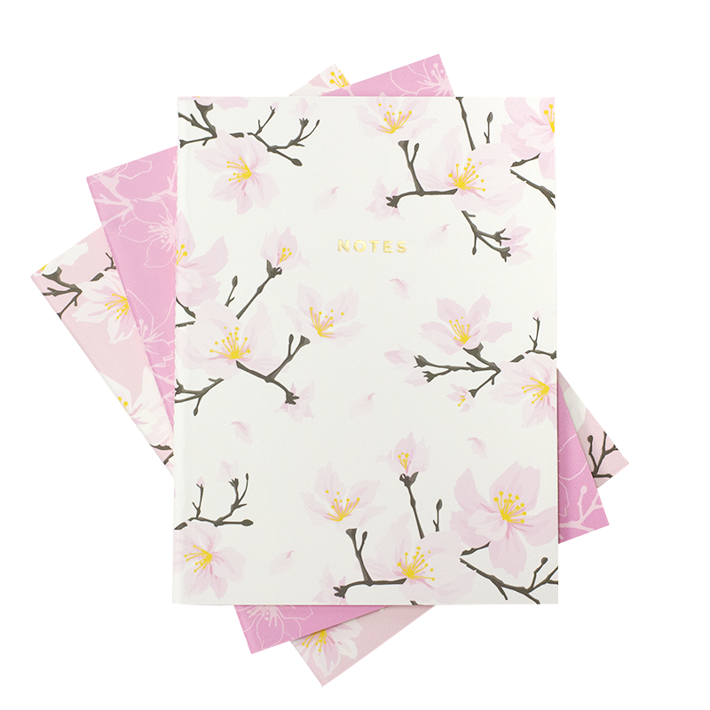 LARGE CHERRY BLOSSOM NOTEBOOK 3/SET - Hadron Epoch