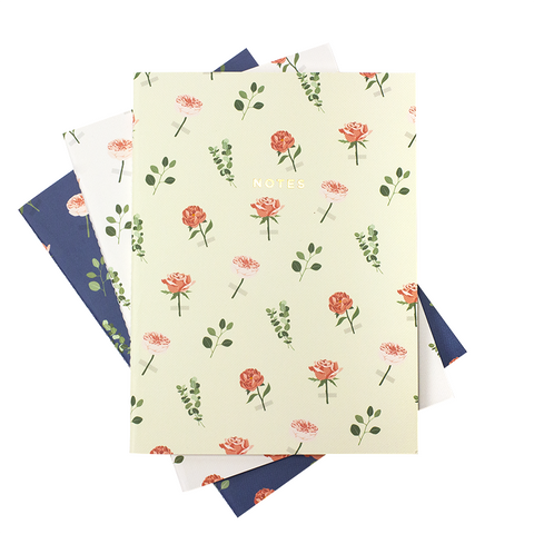 LARGE ROSES NOTEBOOK 3/SET - Hadron Epoch
