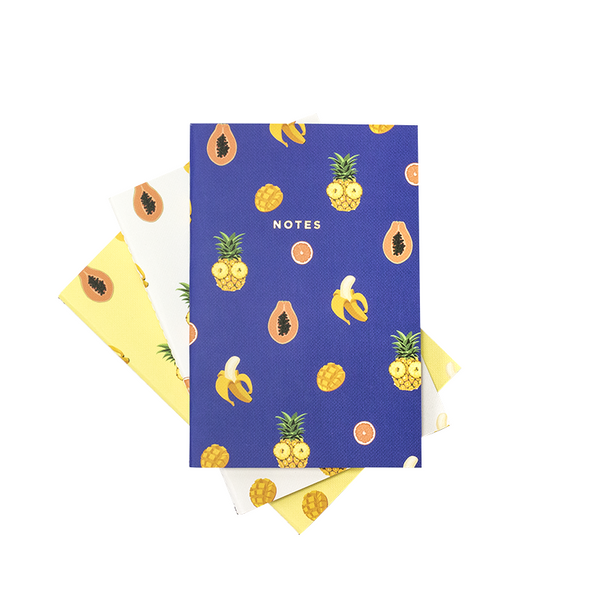 MINI TROPICAL FRUITS NOTEBOOK 3/SET - Hadron Epoch