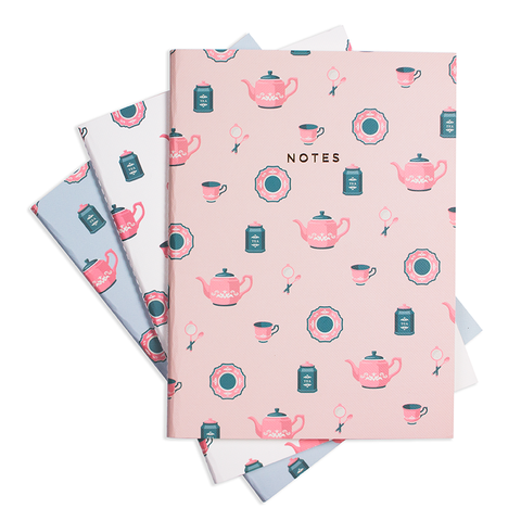 LARGE TEA TIME NOTEBOOK 3/SET - Hadron Epoch