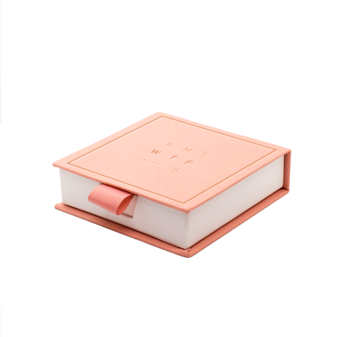 SMTWTFS CORAL PINK MEMO PAD - Hadron Epoch