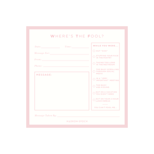 SMTWTFS Message Notepad Coral Pink - Hadron Epoch