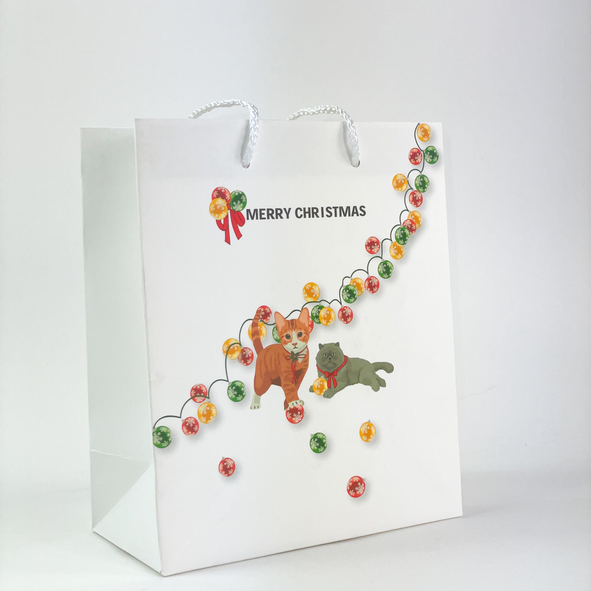 Cat Christmas Lights Icon Gift Bag